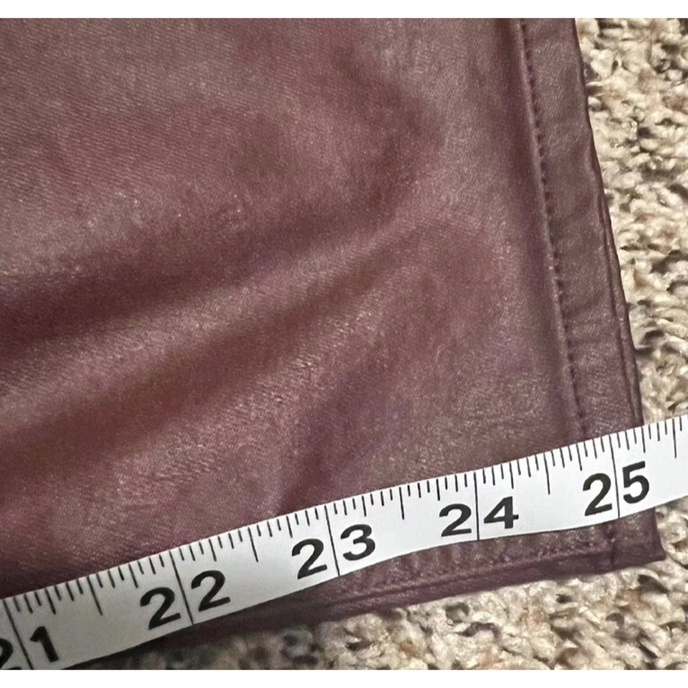 NWT GAP Mid Rise Vintage Slim Faux Leather Pants Brown Sz 2x26 R - Picture 5 of 9